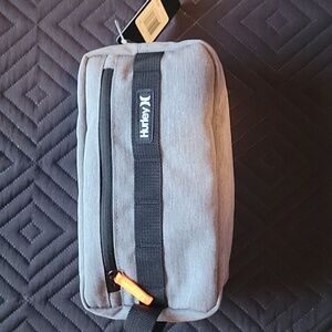 Hurley Gray Toiletry Bag with Black Strap